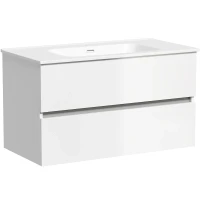 Тумба под раковину Sancos Urban 90 UR90W подвесная Белый глянец МДФ / ЛДСП