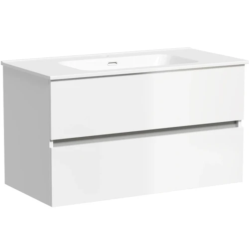 Тумба под раковину Sancos Urban 90 UR90W подвесная Белый глянец МДФ / ЛДСП