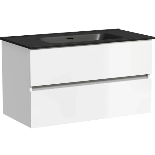 Тумба под раковину Sancos Urban 90 UR90W подвесная Белый глянец МДФ / ЛДСП
