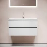Тумба под раковину Sancos Urban 90 UR90W подвесная Белый глянец МДФ / ЛДСП