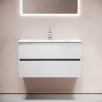 Тумба под раковину Sancos Urban 90 UR90W подвесная Белый глянец МДФ / ЛДСП