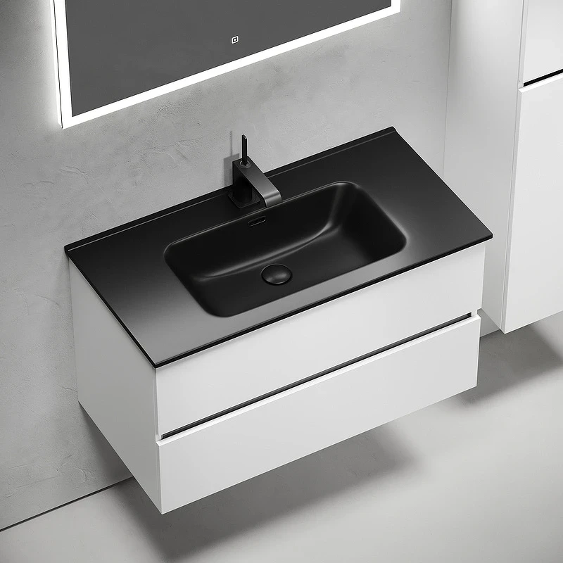 Тумба под раковину Sancos Urban 90 UR90W подвесная Белый глянец МДФ / ЛДСП