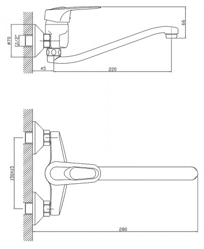 Смеситель для кухни Viko V-6606 Хром