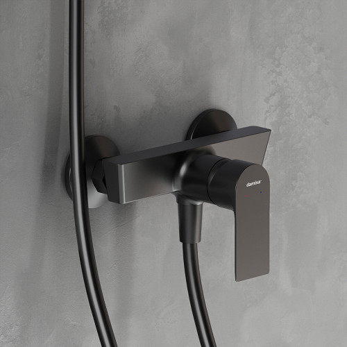 Смеситель для душа Damixa Apollo 472000300 Черный матовый латунь на стену
