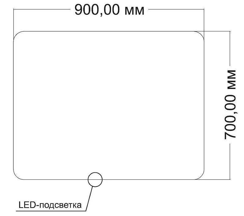 Зеркало Vincea 90 VLM-3BE9007 с подсветкой с сенсорным выключателем и диммером