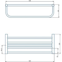 Полка для полотенец Haiba HB8424-4 Бронза