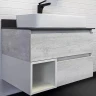 Тумба с раковиной Comforty Прага 75 00-00014831 подвесная Дуб белый