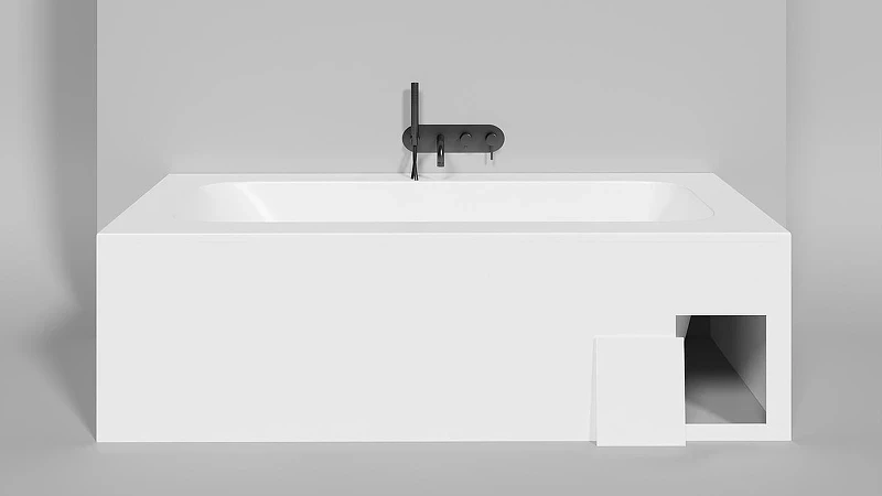 Ванна из искусственного камня Salini Orlanda Kit Plus 190х100 102124M Белая матовая