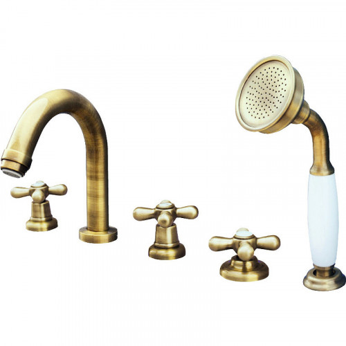 Смеситель на борт ванны Rav Slezak Morava retro MK162.5PSM Бронза латунь