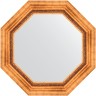 Зеркало Evoform Octagon 61х61 BY 7340 в багетной раме - Римское золото 88 мм стекло