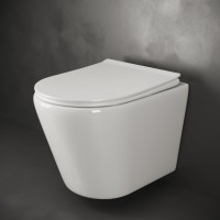 Унитаз Ceramicanova Highlight Rimless CN1804 подвесной с сиденьем Микролифт фарфор подвесной