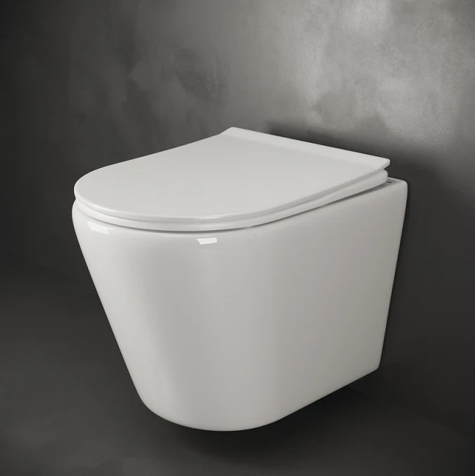 Унитаз Ceramicanova Highlight Rimless CN1804 подвесной с сиденьем Микролифт фарфор подвесной