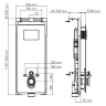 Инсталляция WasserKRAFT Salm 27TLT.010.ME.WH.BN01 для унитаза Белое стекло с клавишей смыва Никель нержавеющая сталь