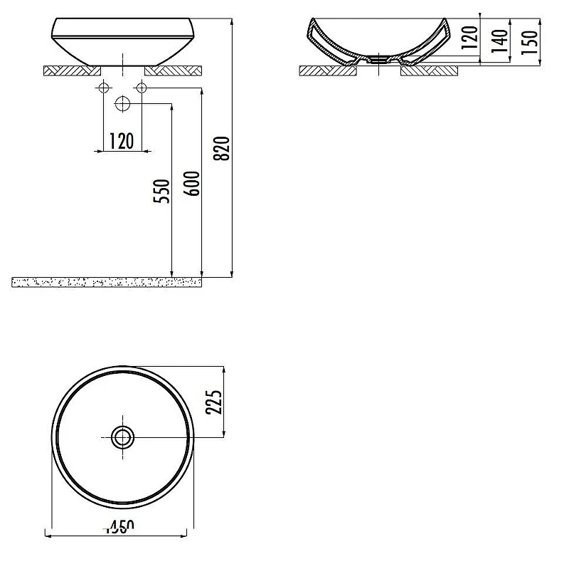 Раковина Creavit DE045-00CB00E-0000 цвет Белый