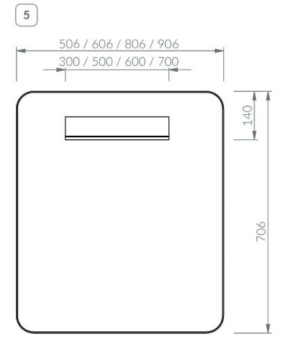 Зеркало Ravak Strip 80 X000001567 с подсветкой Белое стекло