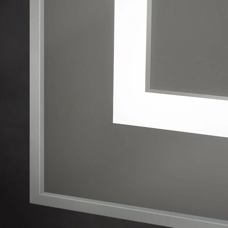 Зеркало BelBagno Kraft 90 SPC-KRAFT-900-800-SENS-AL с подсветкой Сатин с сенсорным выключателем стекло