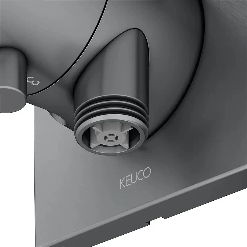 Шланговое подключение Keuco IXMO 59549131202 цвет Хром черный шлифованный