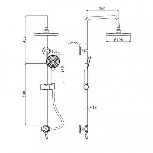Душевая система Olive's KDC04 цвет Хром