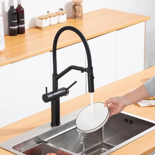 Смеситель для кухни Gappo G4399-86 цвет Черный матовый