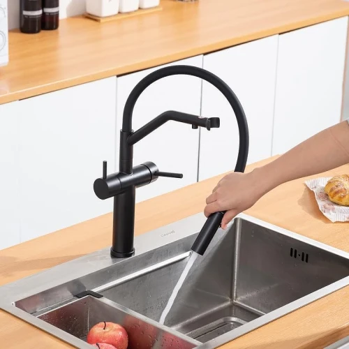 Смеситель для кухни Gappo G4399-86 цвет Черный матовый