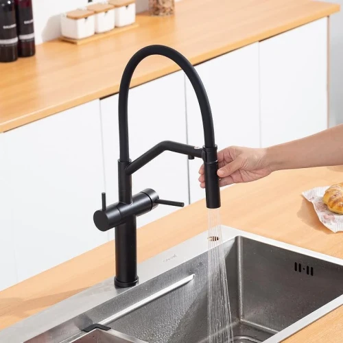 Смеситель для кухни Gappo G4399-86 цвет Черный матовый