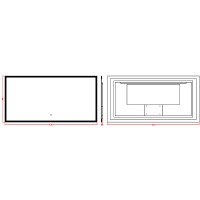 Зеркало Boheme Modern 140x70 544-140 с подсветкой с сенсорным выключателем стекло