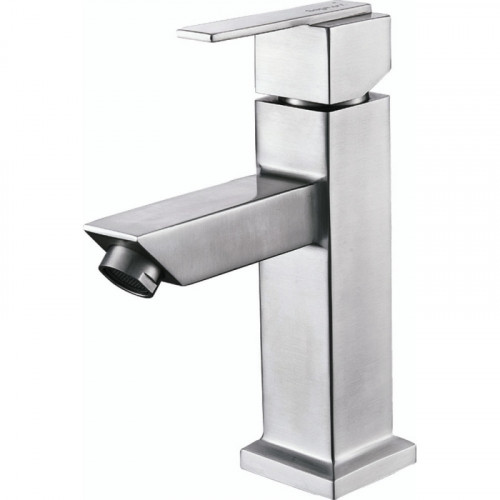 Смеситель для раковины Aquanet Steel AF213-10S Сатин нержавеющая сталь