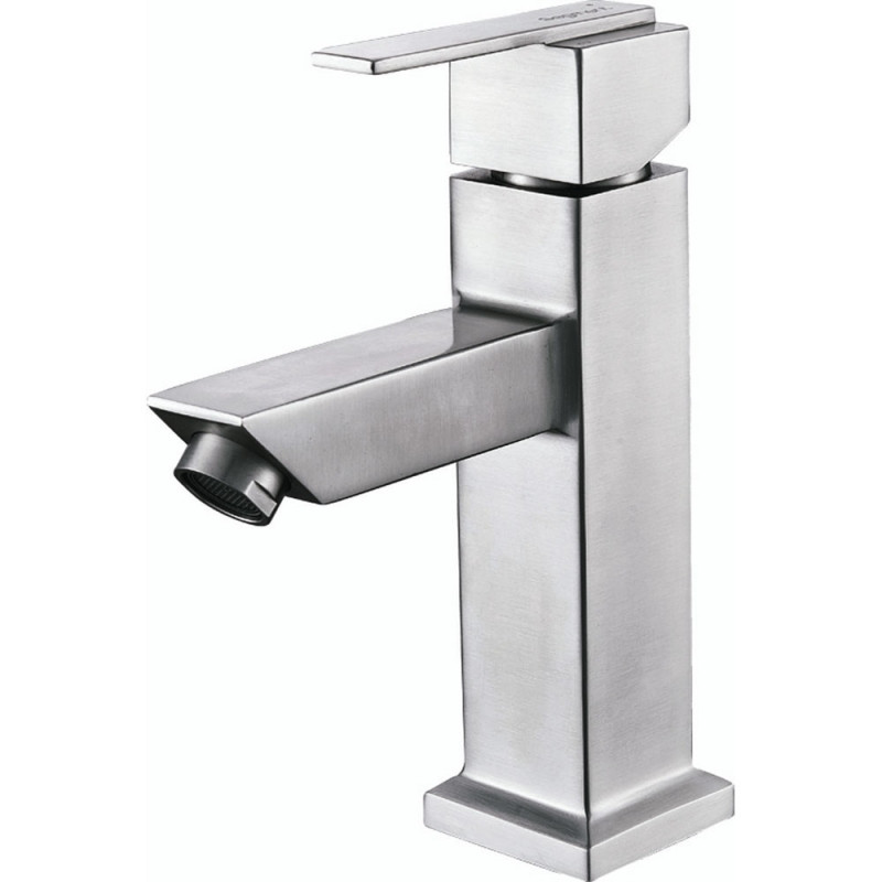 Смеситель для раковины Aquanet Steel AF213-10S Сатин нержавеющая сталь