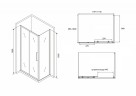 Душевой уголок Abber Schwarzer Diamant 110х100 AG30110BH-S100B профиль Черный стекло прозрачное