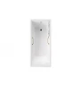 Чугунная ванна Vinsent Veron Devon 175x75 VDV1757545H/VH0012GD-AS цвет Белый с квадратными золотыми ручками и антискользящим покрытием