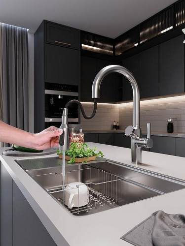 Смеситель для кухни Oulin OL - 8018 цвет Satin