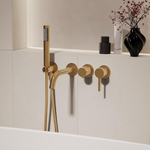 Смеситель для ванны Vincea Villa VTFW-1VL1BG цвет Брашированное золото