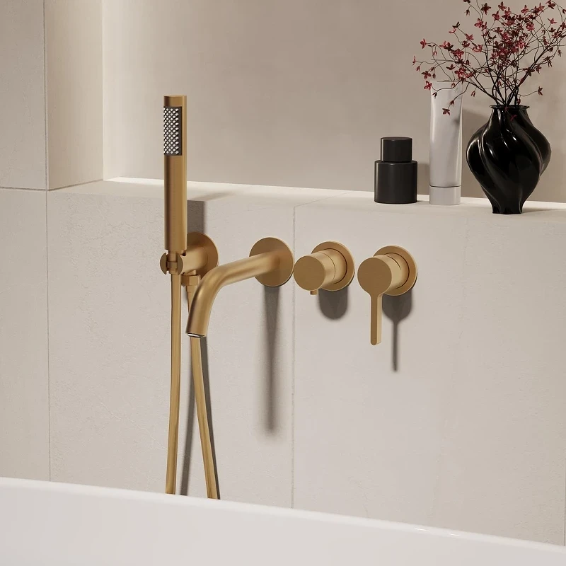 Смеситель для ванны Vincea Villa VTFW-1VL1BG цвет Брашированное золото
