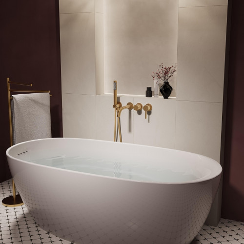 Смеситель для ванны Vincea Villa VTFW-1VL1BG цвет Брашированное золото