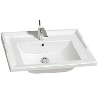 Раковина CeramaLux 60 NYJ840-60 Белая фаянс полувстраиваемая