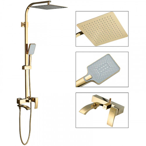 Душевая система Gappo G07-3 G2407-3 Золото латунь на стену