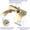 Душевая система Gappo G07-3 G2407-3 Золото латунь на стену