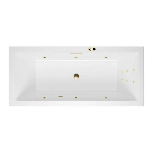 Акриловая ванна Excellent Heaven Slim 170x75 WAEX.HEV17S.LINE.GL цвет Белый с гидромассажем форсунки Золото