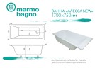 Ванна из литьевого мрамора Marmo Bagno Алесса New 170x75 MB-ALN170-75 без гидромассажа