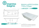Ванна из литьевого мрамора Marmo Bagno Алесса New 170x75 MB-ALN170-75 без гидромассажа
