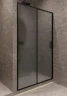 Душевая дверь Timo TD-150/03F-6 1500x1950 T06 раздвижная профиль Черный стекло матовое