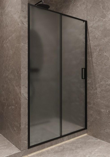 Душевая дверь Timo TD-150/03F-6 1500x1950 T06 раздвижная профиль Черный стекло матовое