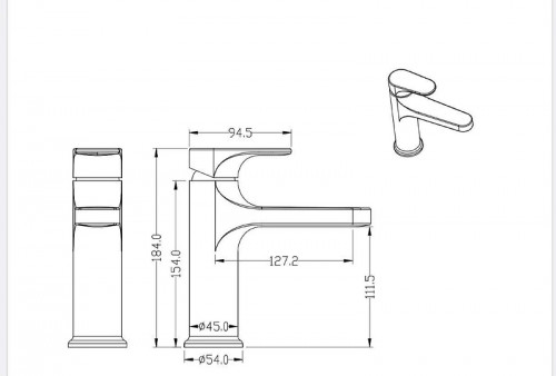 Смеситель для раковины Boheme Spectre 451-MG цвет Золото матовое