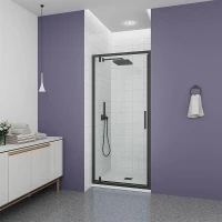 Душевая дверь Veconi Ottimo 70 OP30B-70-01-C9 профиль Черный матовый стекло прозрачное