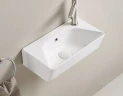 Раковина CeramaLux 40 78578L Белая глянцевая фаянс подвесная