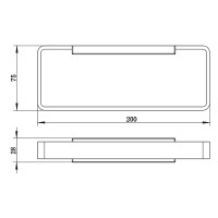 Полотенцедержатель Whitecross Cubo black CU2458BL Черный матовый
