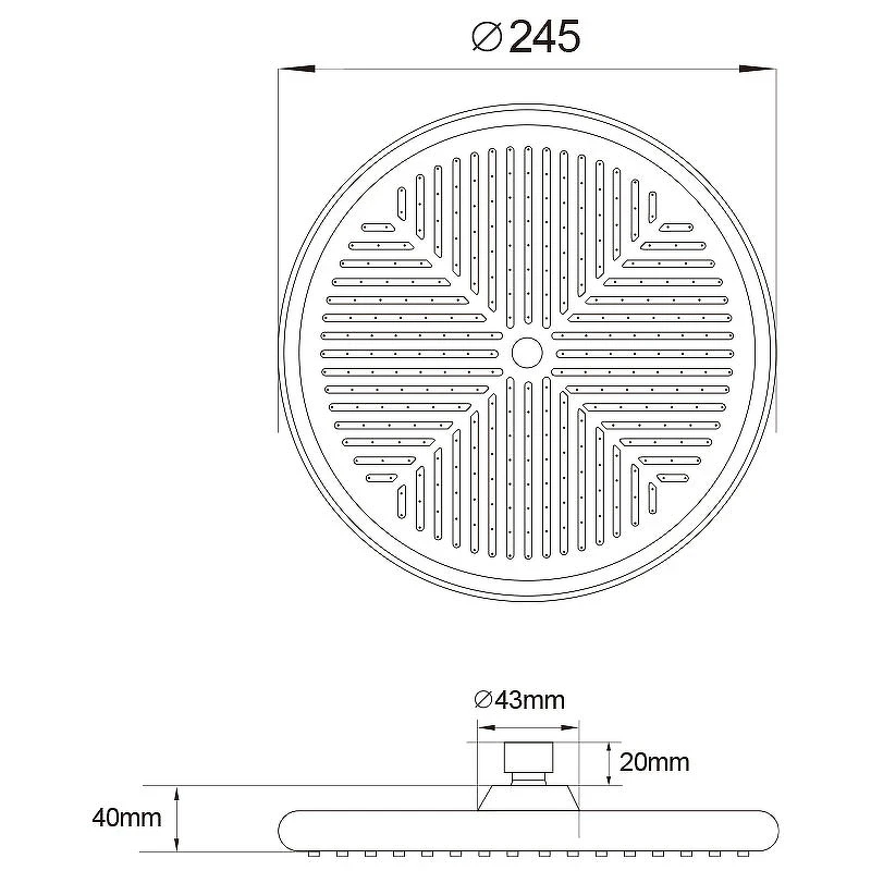 Верхний душ Melodia della vita MKP27006C_bk Черный