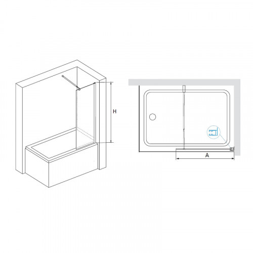 Шторка на ванну RGW Screens SC-052 70x150 35115207-11 профиль Хром стекло прозрачное