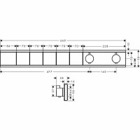 Смеситель для душа Hansgrohe RainSelect 15384000 с термостатом Хром латунь встраиваемый