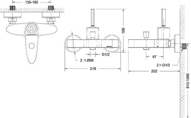 Смеситель для ванны Bravat Spring F679113C-01